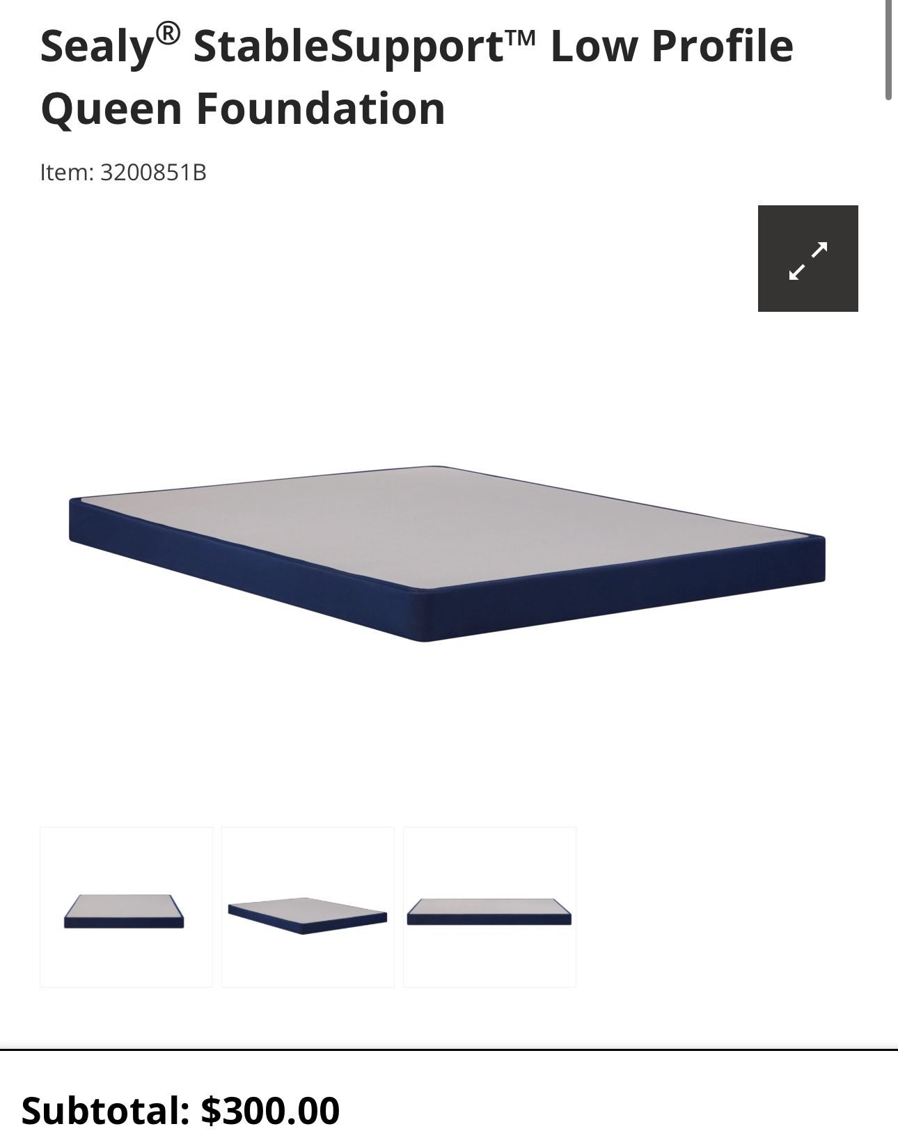 Sealy Stable Support Low Profile Queen Foundation