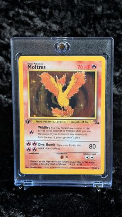 Moltres 1st Edition Fossil Holo Pokémon Card