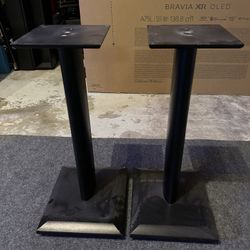 Black Wooden Speaker Stands (22.5” Tall)