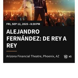 Alejandro Fernandez Ticket 