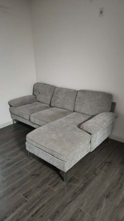 Grey sectional sofa couch