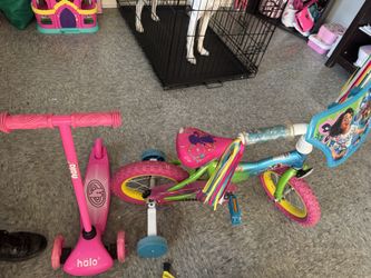 12” Girl Bike And Scooter 