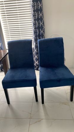 2 Blue Dining Room Chairs