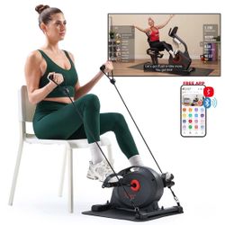 New Other Sunny Health & Fitness Smart Mini Pedal Exerciser W/ Resistance Bands