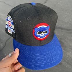 1990 All Star Black And Blue Chicago Cubs Fitted Hat