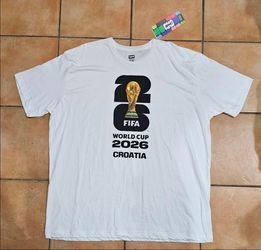 Official FIFA World Cup 2026 Croatia white cotton t-shirt - Size XXL