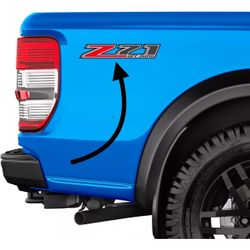 2 Pack  Chevy Z71 Off Road  4x4 Bedside Decals 
