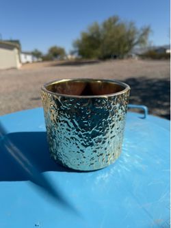 Gold plant pot