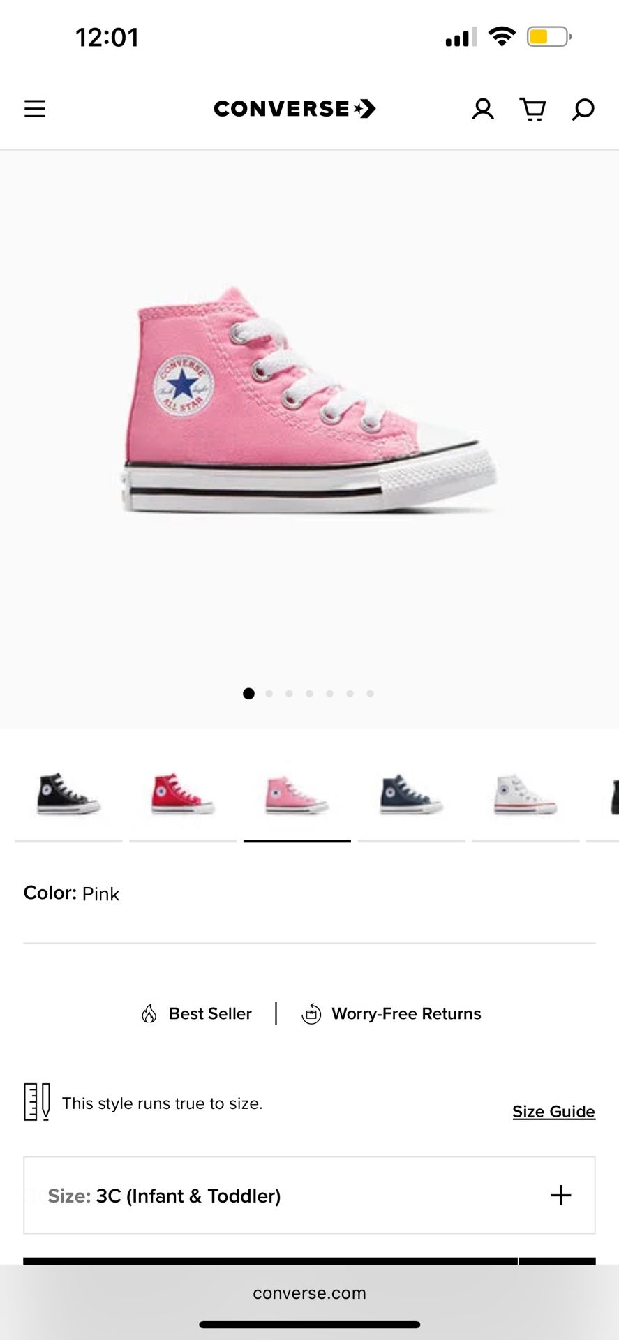 Pink High Top Converse