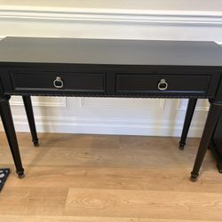 Black Console Table With 2 drawers