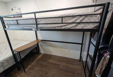 Black Metal Twin Loft Bed