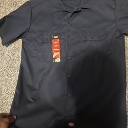 Navy Blue Dickies Work Shirt 