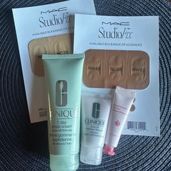 3 cleansers: Clinique 7 Day Scrub Cream 3.4oz/ 100ml + Foaming + Tony Moly