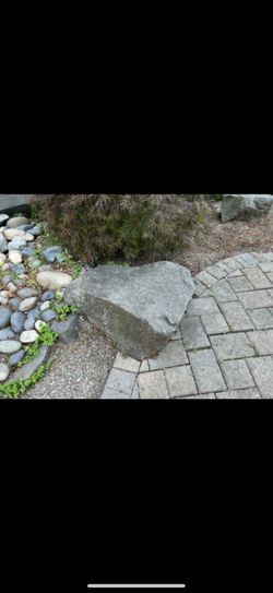 boulders, rocks, Planters and waterfall
