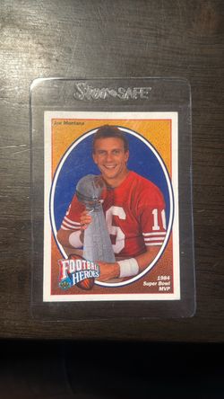 Joe Montana Upper Deck Football Heroes Card