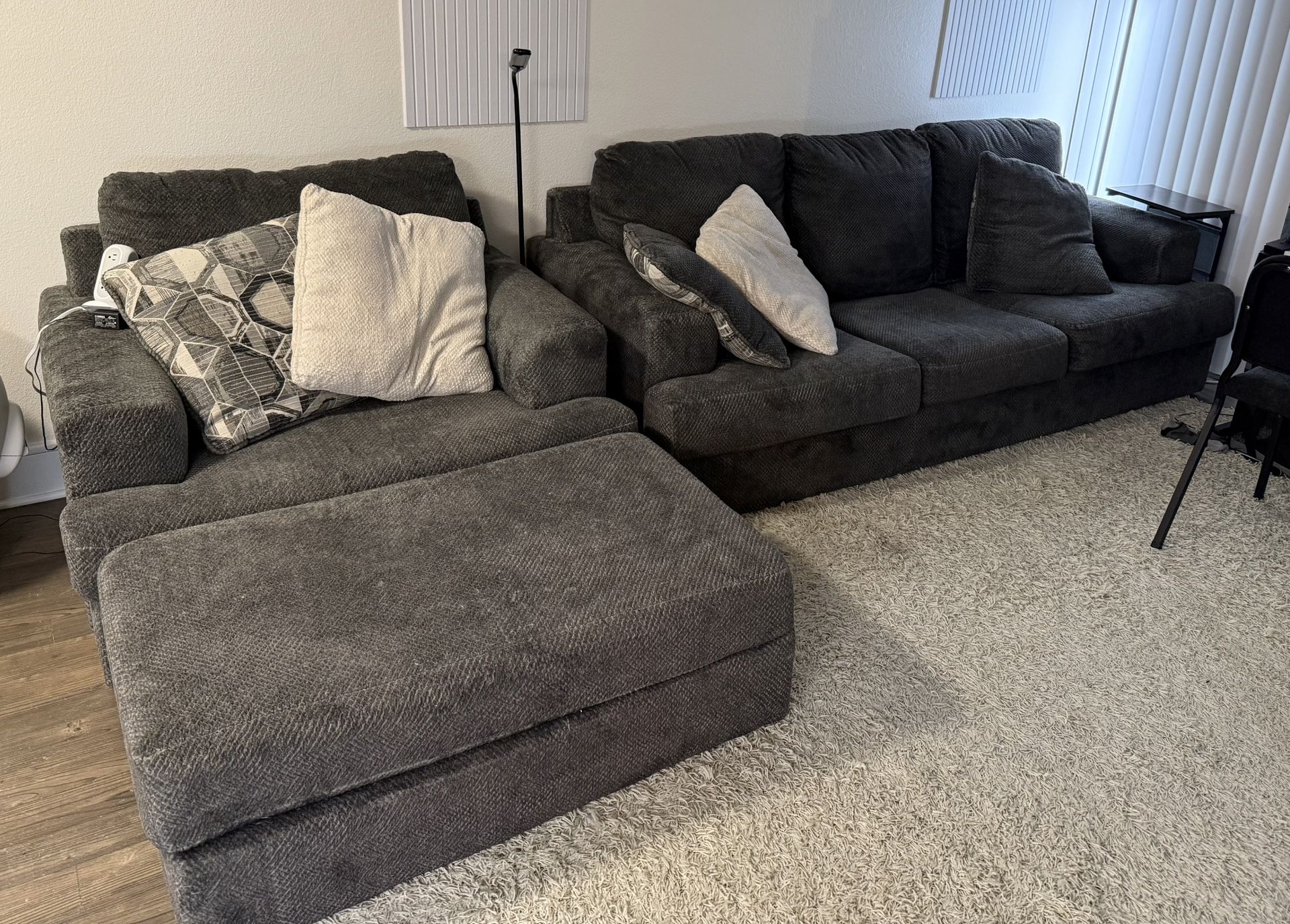 Ashley XL couch And Oversized Love Seat