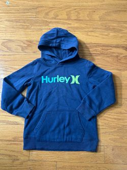 Like new Hurley boys Navy Hoodie with Teal Logo size 5/6
