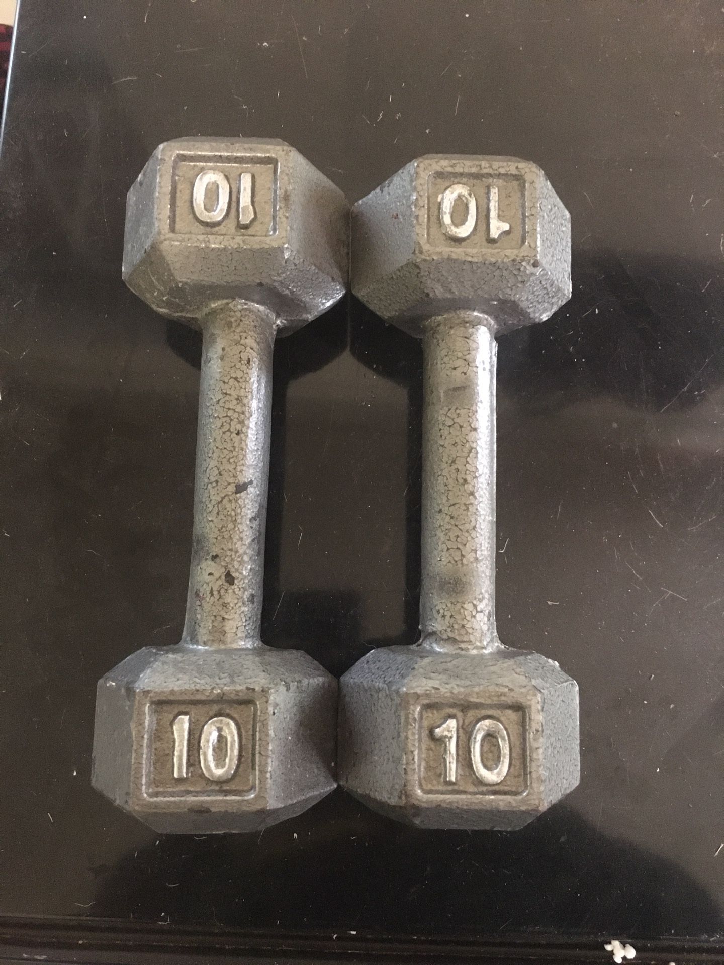 10 pounds of dumbbells