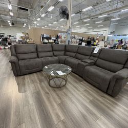 Costco Carlin Fabric Power Recliner Sectional 