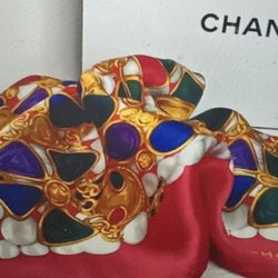 Authentic Rare Vintage Chanel 1990 Silk Scarf