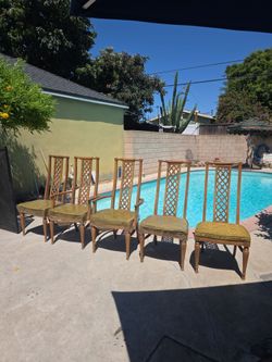 Vintage Vernon Avocado Mid Century Chairs Set