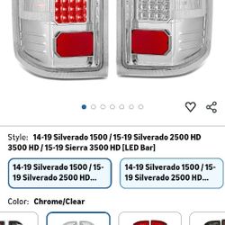 DNA MOTORING TL-CSIL15-LED-CH-CL Tail Light Assembly [Compatible with 14-19 Silverado 1(contact info removed)HD 3500HD]
      
