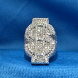 Moissanite 7.00 ctw Dollar Ring 