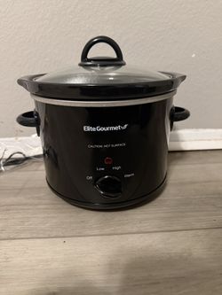 Elite Gourmet MST-350B 3 Qt Slow Cooker Black Keep Warm Function