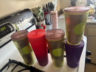 Starbucks Ribbed Tumblers Set of 5