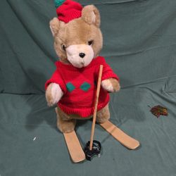 Christmas Animated Sking Bear