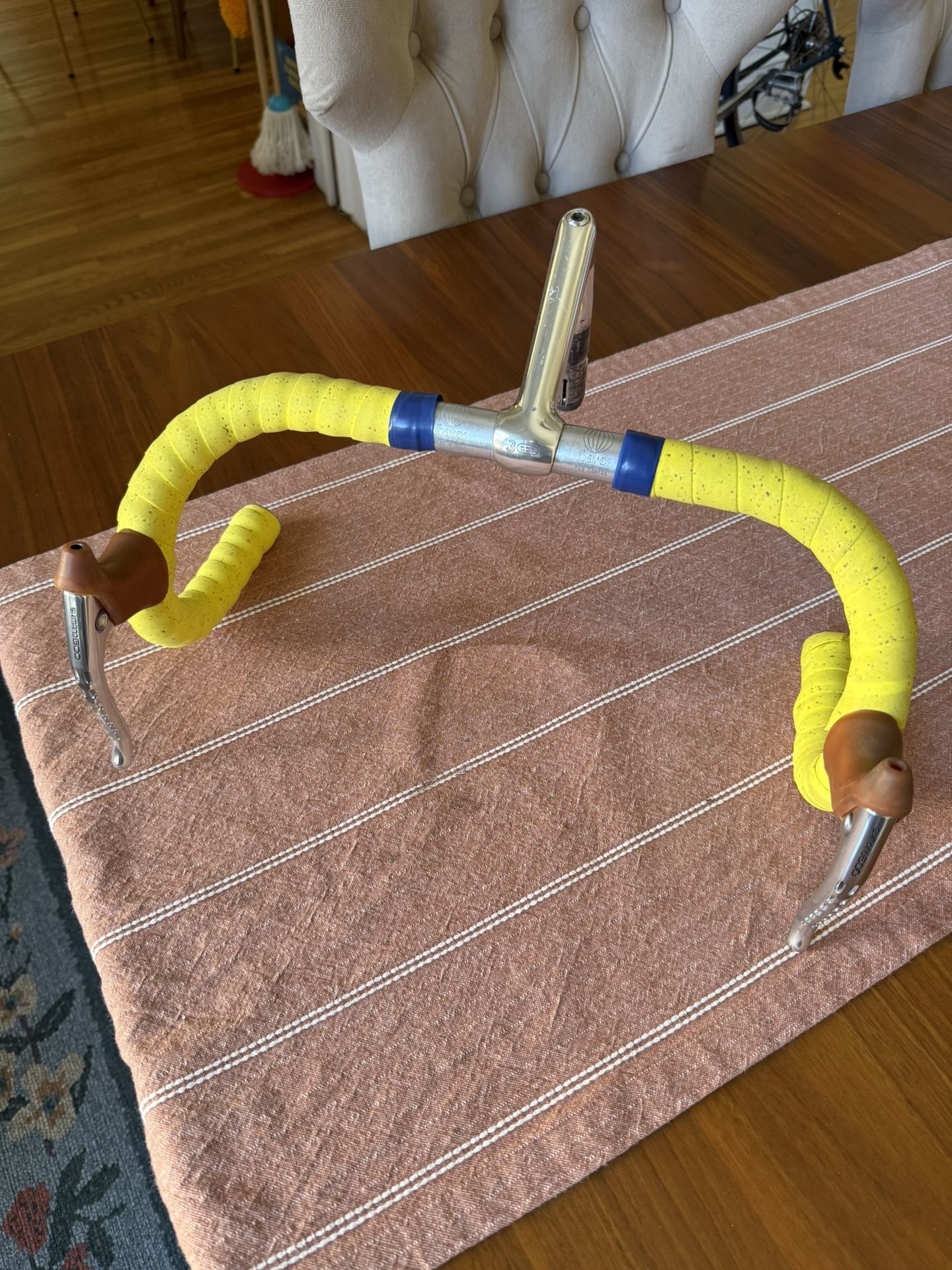 Vintage Road Bike Drop Bars, Stem & Brake Levers