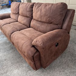 Dual Power Reclining Large Sofa