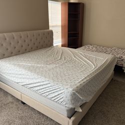 Cal King Bed + Mattress + Spring Box