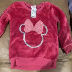 3t Pink Minnie Mouse Fleece Sweater 