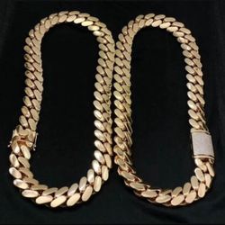 14k & 18k 20mm Miami Cuban Link Gold Plated Chain Necklace Waterproof Non Tarnish
