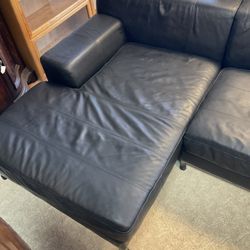 Leather sectional