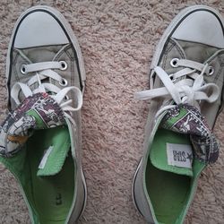 Grey Converse Women's Size 8