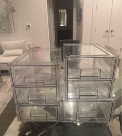 6PC CLEAR ORGANIZING SHEVES
