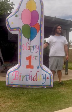 1st Birthday Jumbo Inflatable Balloon
