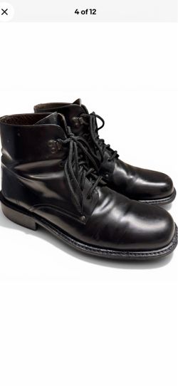 To Boot New York Adam Derrick Black Leather Boots Italy Resoled 9.5