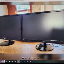 AOC 22" Dual Ultraslim LED Monitors E2251Swdn 