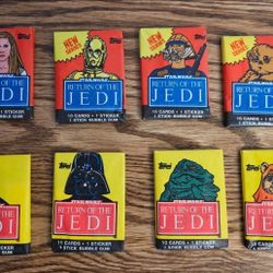 Star Wars 1983 Return of the Jedi Topps Wax Pack, Series 1 and 2, new/unopened