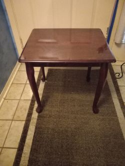 Wood square side table