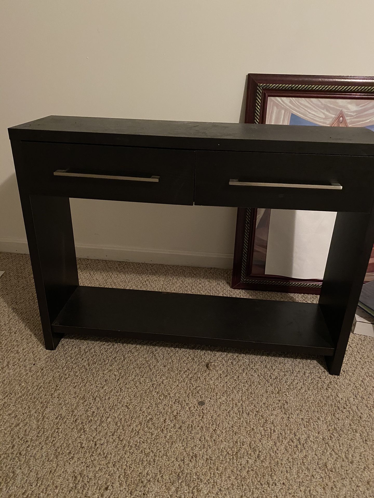 Black Stand With Drawers