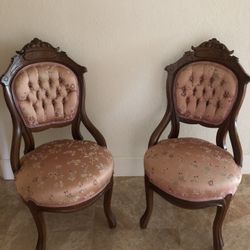 Antique Victorian rosewood bedroom chairs