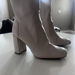 Cream Color Booties Size 8 