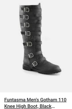 Gotham 110 Knee High Buckled Boot BLK NEW