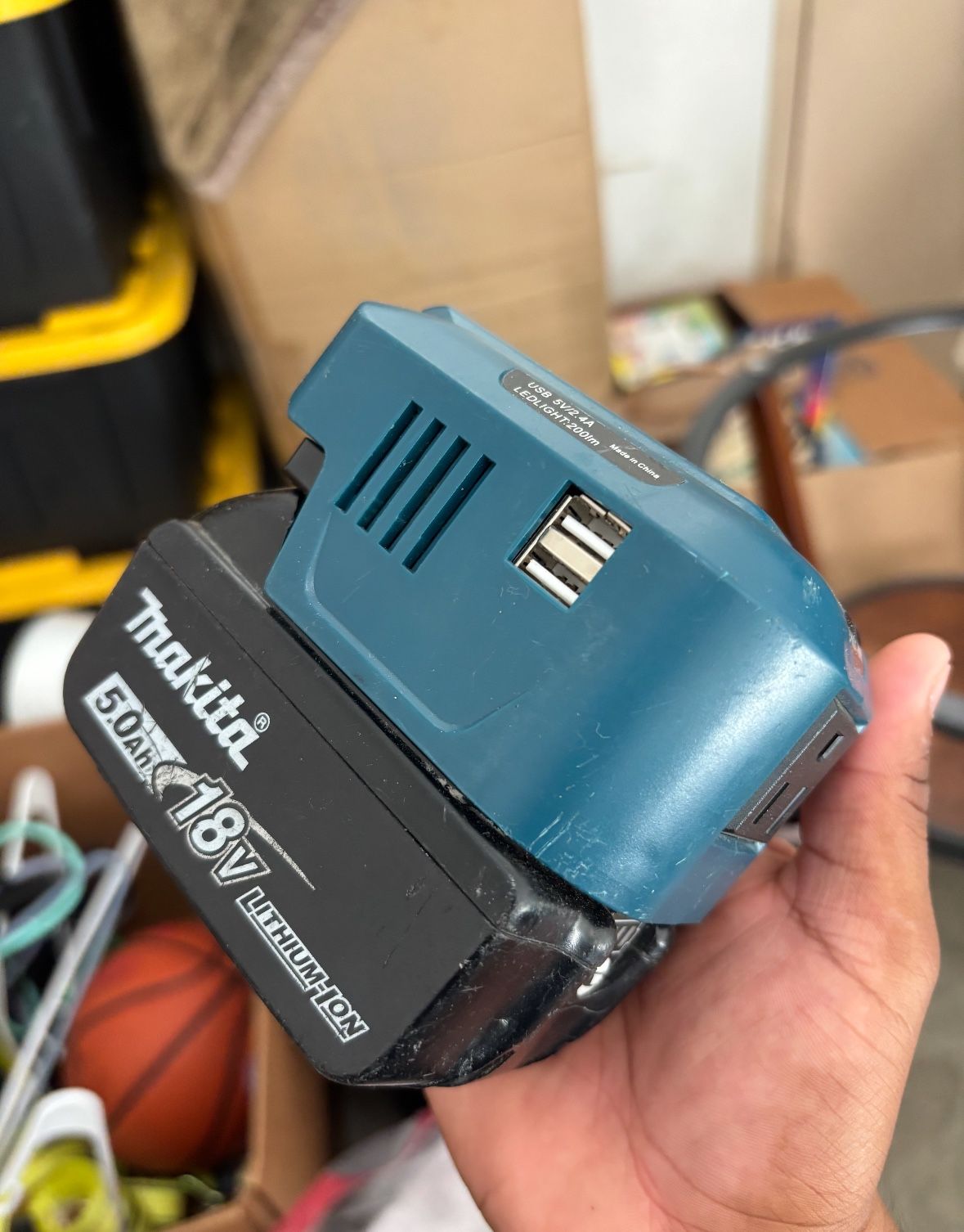 Makita 5ah Battery & portable Charger Adapter