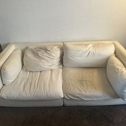 Free White Linen Couch