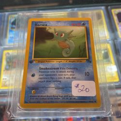 1st Edition Horsea Pokémon From Fossil Set #49/62 Mint